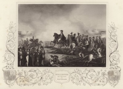 Duque de Wellington e sua equipe em Waterloo de G.W. Terry