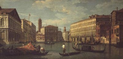 O Grande Canal, Veneza, com o Palazzo Mocenigo, Palazzo Balbi, Santa Maria Gloriosa dei Frari e Campo S.Toma de G. (Follower of A. Canaletto) Canaletto