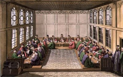 O Ministério Público das Finanças, placa 17 da Parte III, Volume I de "A História das Nações", gravada pelo artista (aquatint) de G. Alluisetti