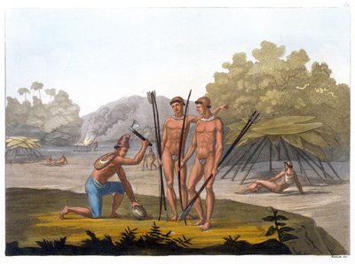Patacho Tribesmen (gravura a cores) de G. Bramati