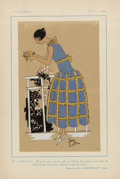Très Parisien 1923 No 11: 13.00 - PAPILLON. - Vestido requintado no estilo de... de G P. Joumard