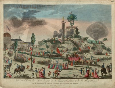 O Festival do Ser Supremo no Campo de Marte, 8 de junho de 1794, 1794. de G. Texier