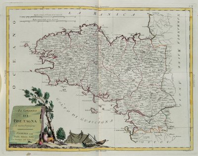 Golfo da Bretanha, gravado por G. Zuliani, tirado de Tomé do Novo Atlas publicado em Veneza em 1777 por Antonio Zatta, Coleção Particular de G. Zuliani