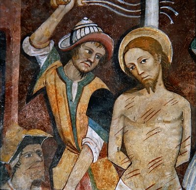 A Flagelação de Cristo, do Ciclo da Paixão, c.1500 (fresco) de G. da Ranzo
