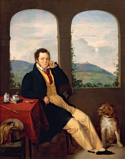 Retrato de Franz Schubert 1797-1828, 1827. de Gabor Melegh