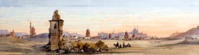 Túmulos dos Mamelucos, Vale dos Khalifs, Cairo (aguarela) de Gabriel Carelli