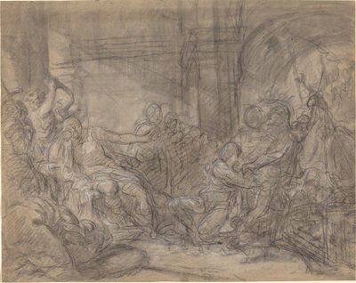 Brutus condenando seus filhos à morte de Gabriel Francois Doyen