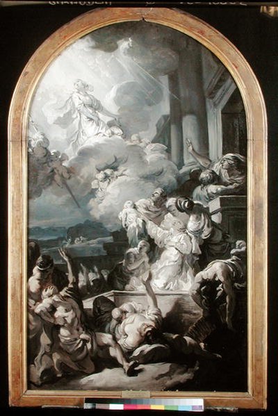 O milagre de St. Genevieve, c.1765 de Gabriel Francois Doyen