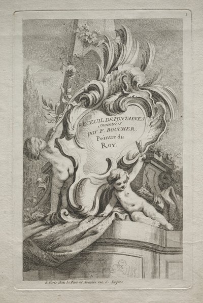 Livro das Fontes: nº 1, página de rosto de Gabriel Huquier