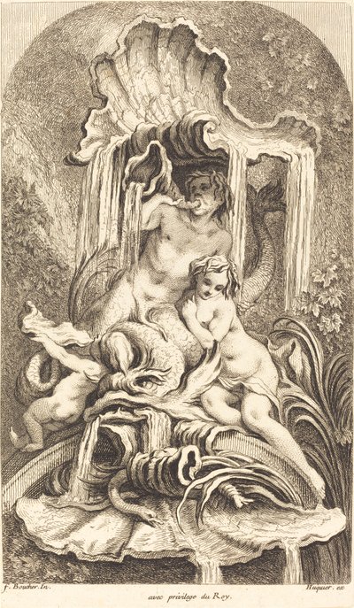 Tritão e Ninfa de Gabriel Huquier after François Boucher