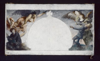 Esboço para a pintura do monumento aos mortos da guerra de 1870 no Liceu Chaptal, cerca de 1879 (óleo sobre tela) de Gabriel Joseph Marie Augustin Ferrier