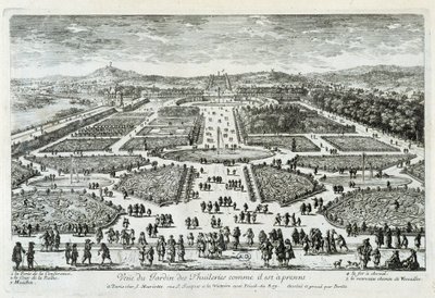 Vista do Jardim das Tuileries como está agora - grav. por Perelle, final do século XVII de Gabriel Perelle