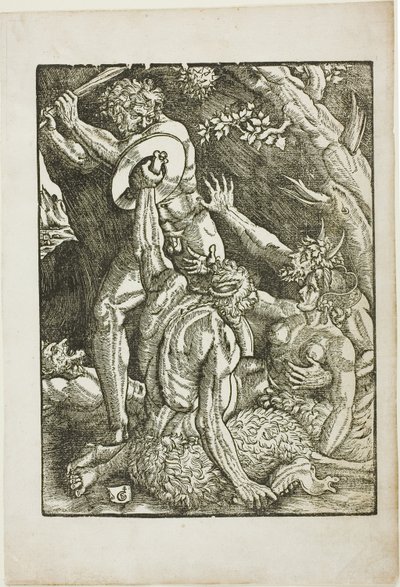 Hércules, dois sátiros e uma mulher, prato dois de Os trabalhos de Hércules de Gabriel Salmon