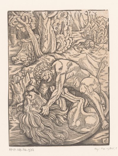 Hércules em batalha com o leão Nemean
Obras de Hércules (título da série) de Gabriel Salmon