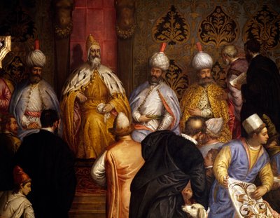 Doge Marino Grimani recebendo os embaixadores persas de Gabriele Caliari