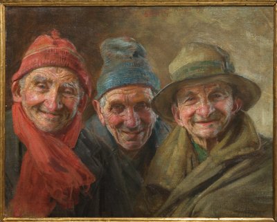 Três Amigos 1917 (óleo sobre tela) de Gaetano Bellei