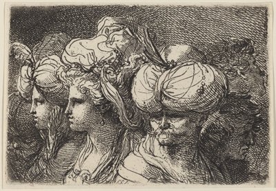 Seis cabeças, um turco na frente de Gaetano Gandolfi