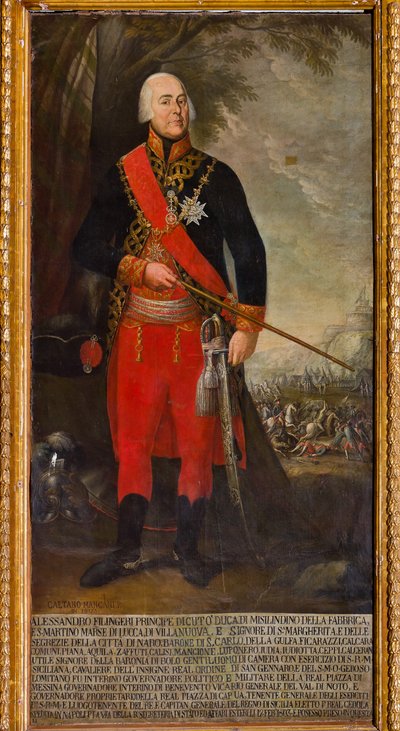 Alessandro Filangeri, Lietenant of the King (óleo sobre tela) de Gaetano Mangano
