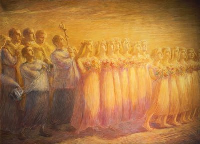 Funeral de uma virgem, de Gaetano Previati