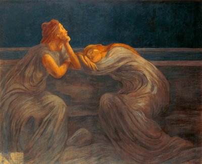 Noturno, 1908, de Gaetano Previati (1852–1920). de Gaetano Previati