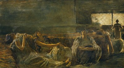 Fumadores de Ópio, de Gaetano Previati (1852-1920) de Gaetano Previati