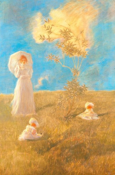 O silêncio, Gaetano Previati (1852–1920), de Gaetano Previati
