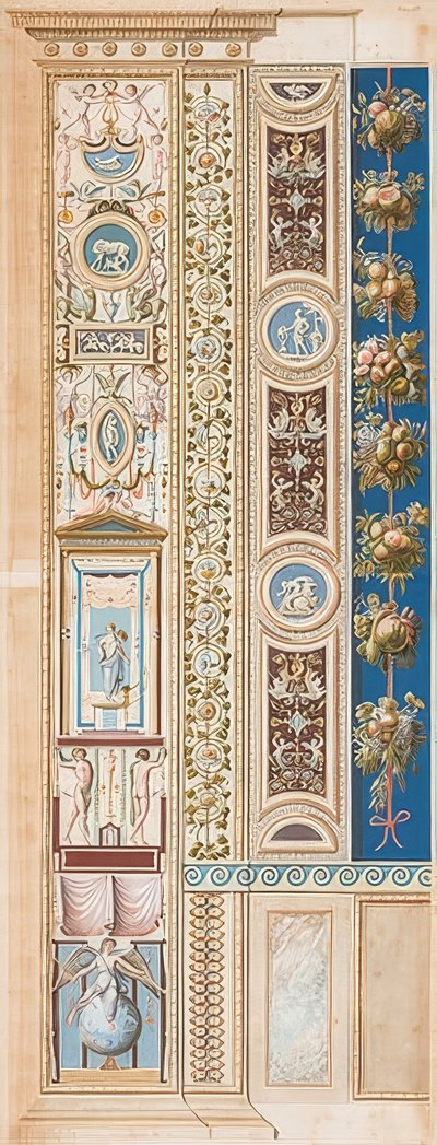 Pilaster Loggia IV (ornamento no qual se senta sob o gênio da glória) de Gaetano Savorelli