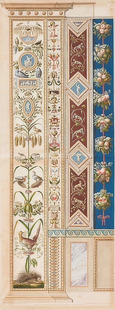 Pilaster Loggia XI (ornamento com porco-espinho) de Gaetano Savorelli