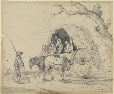 Rapaz, cavalos e uma carroça de Gainsborough Dupont