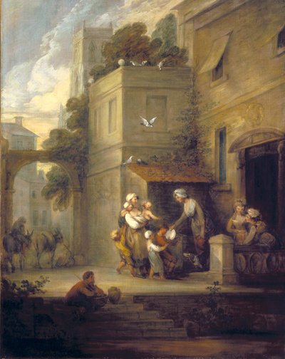 Ajuda à Caridade (óleo sobre tela) de Gainsborough Dupont