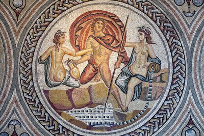 Mosaico de Hylas e as Ninfas. de Gallo-Roman Gallo-Roman