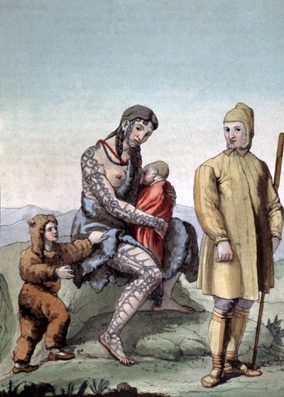 Família Chukchi, c1810 (gravura) de Gallo Gallina