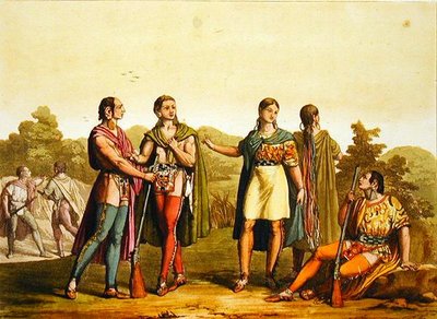 Indian Squaws, Canadá (gravação a cores) de Gallo Gallina