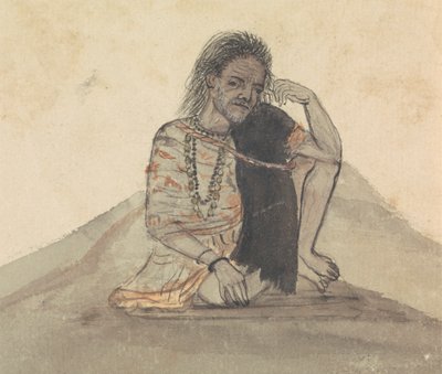 Homem com um Shawl Negro de Gangaram Chintaman Tambat