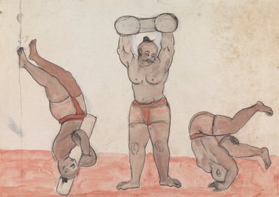 Exercício das três "Jeyties de Gangaram Chintaman Tambat