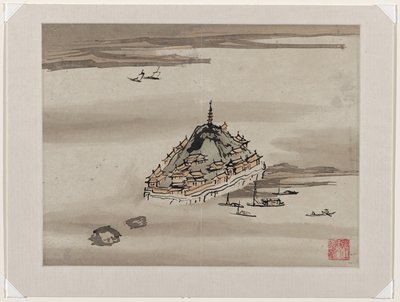 Pintura a dedo, de um álbum de dez de Gao Qipei