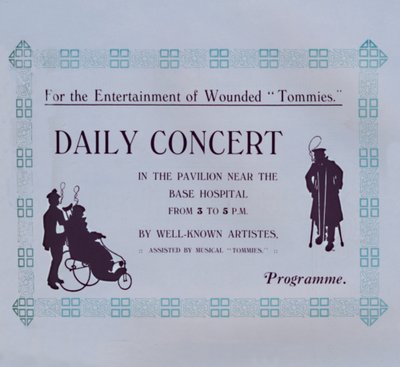Anúncio para um concerto, 1917 de Garratt and Atkinson