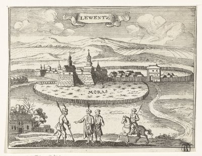 Vista do Levice
Ilustrações topográficas da Áustria, da Hungria e dos Balcãs (título da série)
Korte beschryvinghe, en aen-wysinghe der plaetsen in desen boeck, met hunnen teghen woordighen standt, pertinente uyt-ghebeldt, in Oostenryck (série de Gaspar Bouttats