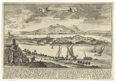 Vista de Schenkenschans
Cidades e povoações na República dos Países Baixos (título da série)
Thooneel der Steden ende Sterckten van 