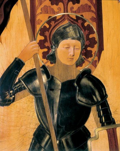 São Jorge, pormenor de uma cabeceira de cama de Gaspar Homar i Mesquida (1870-1955) de Gaspar Homar i Mesquida