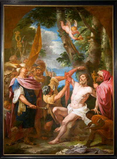 Igreja paroquial (Sint-Bartholomeuskerk). Interior. Quadro. Mártir de São Bartolomeu. Gaspar De Craeyer ou J Van der Heyde (?). de Gaspar De Crayer