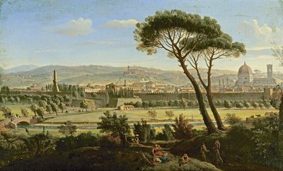 Uma vista de Florença a partir da estrada de Bolonha (óleo sobre tela) de Gaspar van Wittel