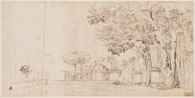Os jardins da Villa Medici de Gaspar van Wittel