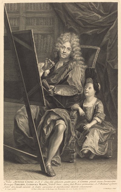 Antoine Coypel and His Son de Gaspard Duchange after Antoine Coypel