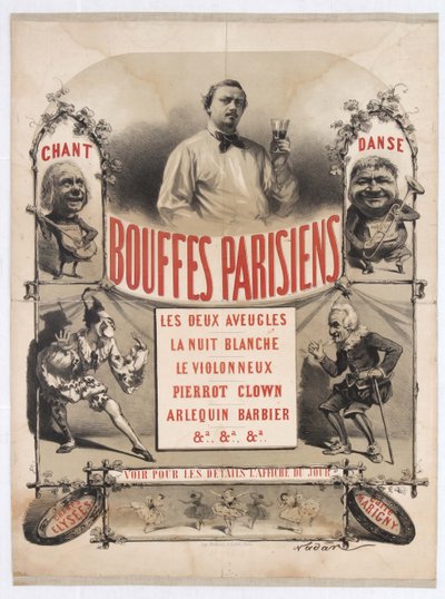 Theatre des Bouffes-Parisiens de Jacques Offenbach, 1865. de Gaspard Félix Nadar