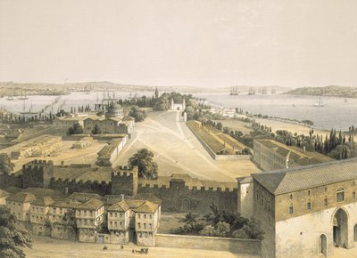 Panorama de Constantinopla, placa 22 de &39;Aya Sofia, Constantinopla&39;, gravada por Louis Haghe (1806-1885) 1852 de Gaspard Fossati