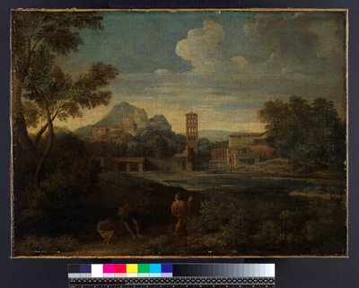 Paisagem com figuras, antes de 1675 de Gaspard Poussin Dughet