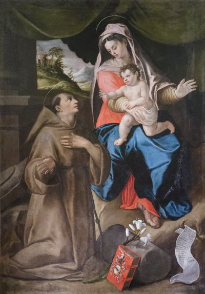 Nossa Senhora com o Menino e Santo António de Pádua de Gaspare Gasparini