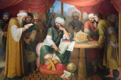 Harun Al Rashid na sua tenda com os sábios do Oriente de Gaspare Landi