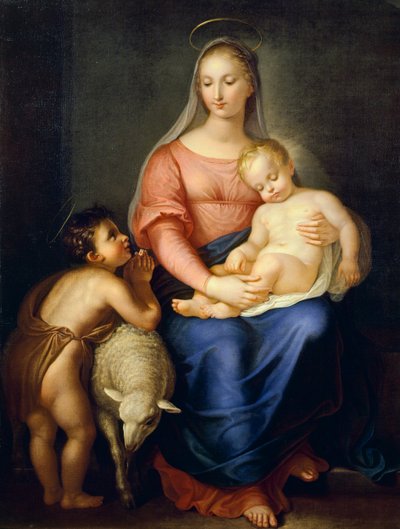 Madonna e Criança com São João Baptista (pintura) de Gaspero Martellini